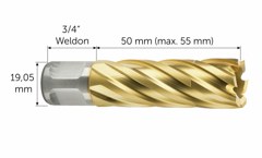 Корончатое сверло FEIN Ø25 мм HSS Dura 50 3/4" Weldon 6 31 34 250 07 6